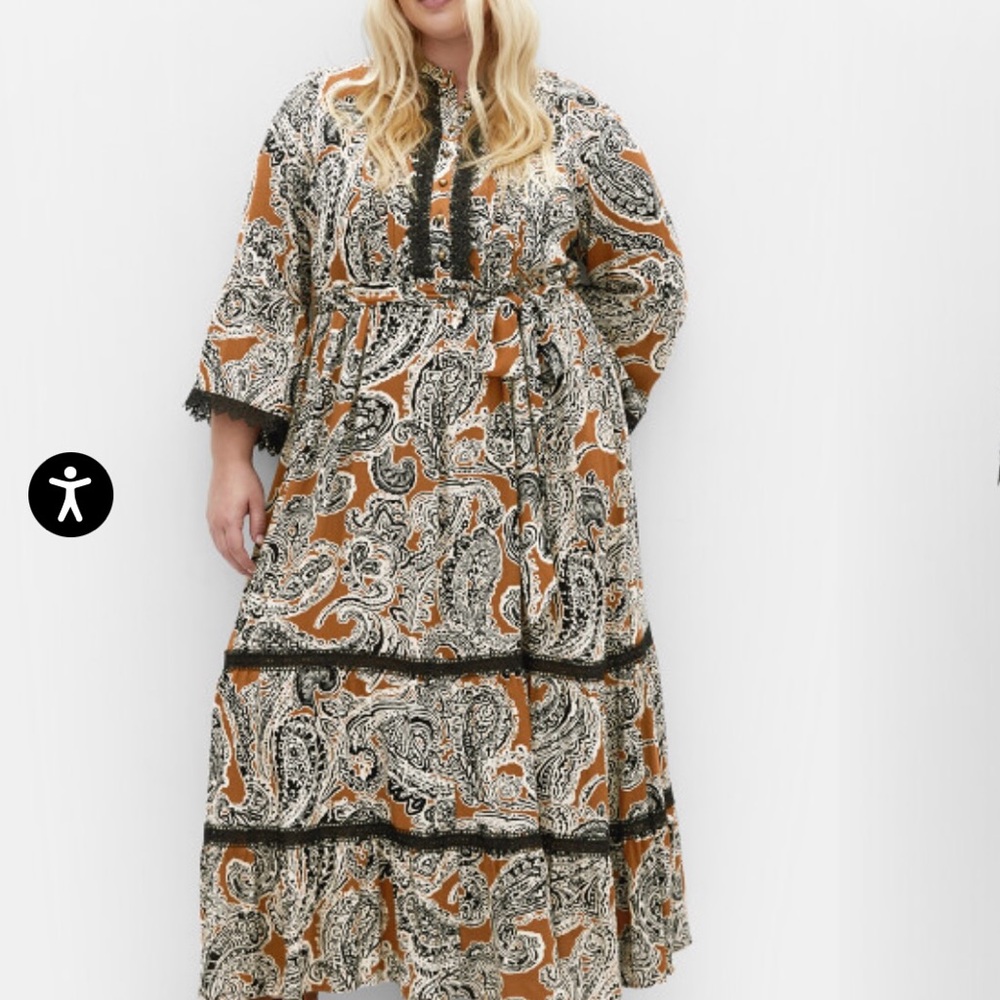 City Chic Print Maxi Dress